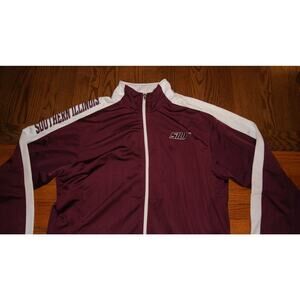 Vintage Y2K SIU Southern ILLINOIS Salukis Maroon White XL Zip Up Track Jacket